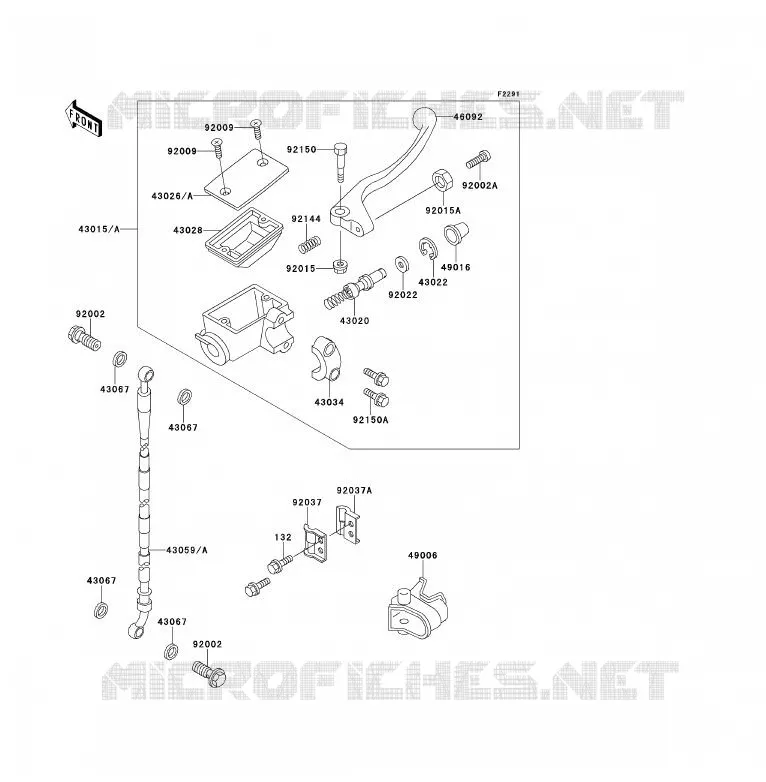 MAITRE CYLINDRE AV Kawasaki TOUT-TERRAIN 80 1992 KX80  KX80-S2