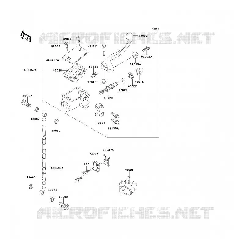 MAITRE CYLINDRE AV Kawasaki TOUT-TERRAIN 80 1992 KX80  KX80-S2