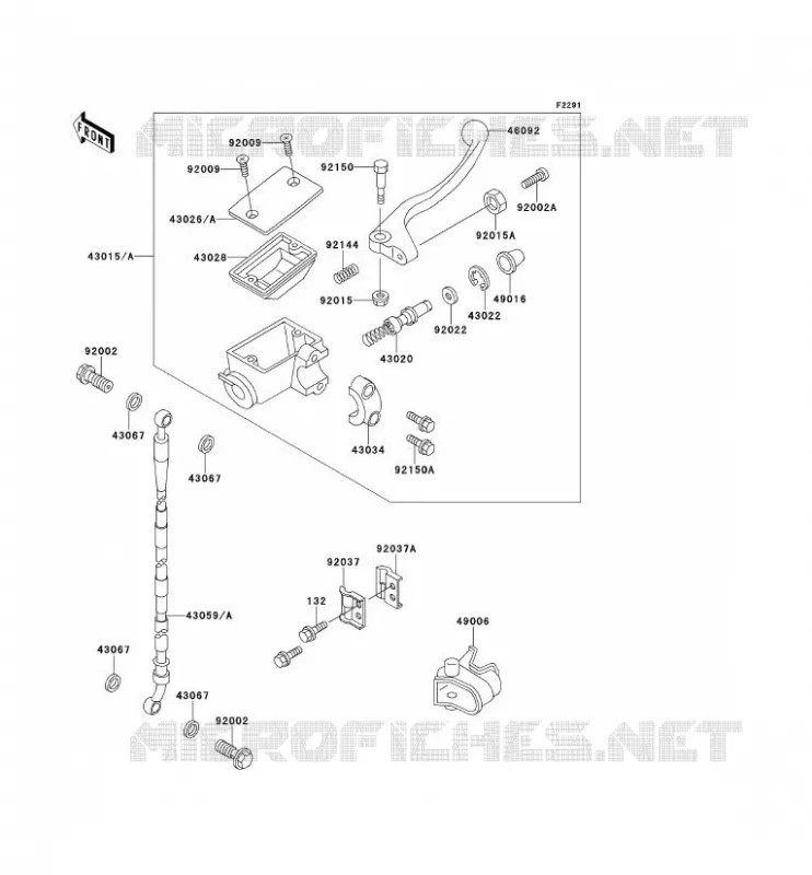 MAITRE CYLINDRE AV Kawasaki TOUT-TERRAIN 80 1993 KX80  KX80-S3