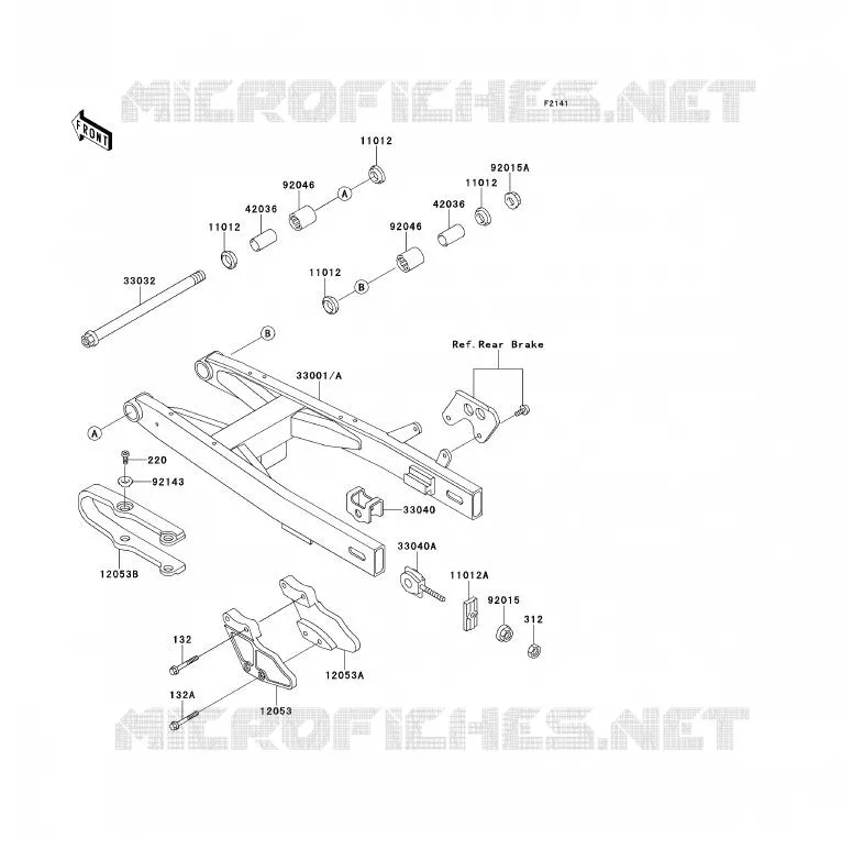 BRAS OSCILLANT Kawasaki TOUT-TERRAIN 80 1995 KX80  KX80-S5