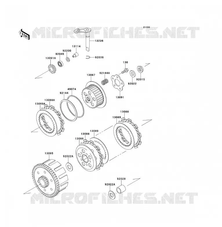 EMBRAYAGE Kawasaki TOUT-TERRAIN 80 1995 KX80  KX80-S5