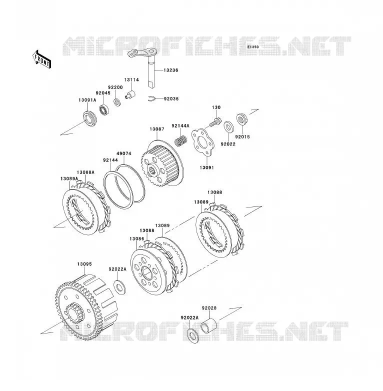 EMBRAYAGE Kawasaki TOUT-TERRAIN 80 1995 KX80  KX80-S5