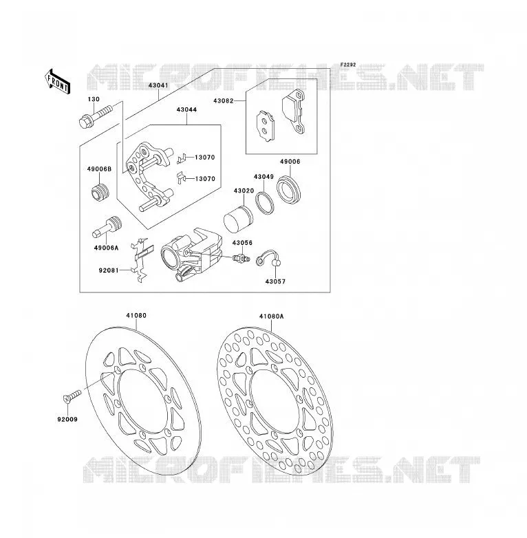 FREIN AVANT Kawasaki TOUT-TERRAIN 80 1996 KX80  KX80-S6