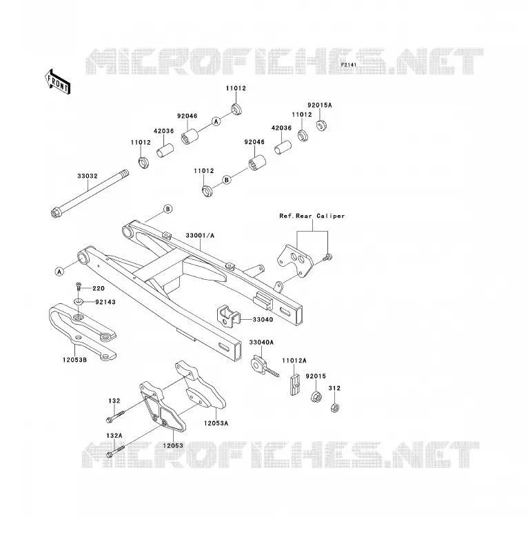 BRAS OSCILLANT Kawasaki TOUT-TERRAIN 80 1991 KX80  KX80-T1