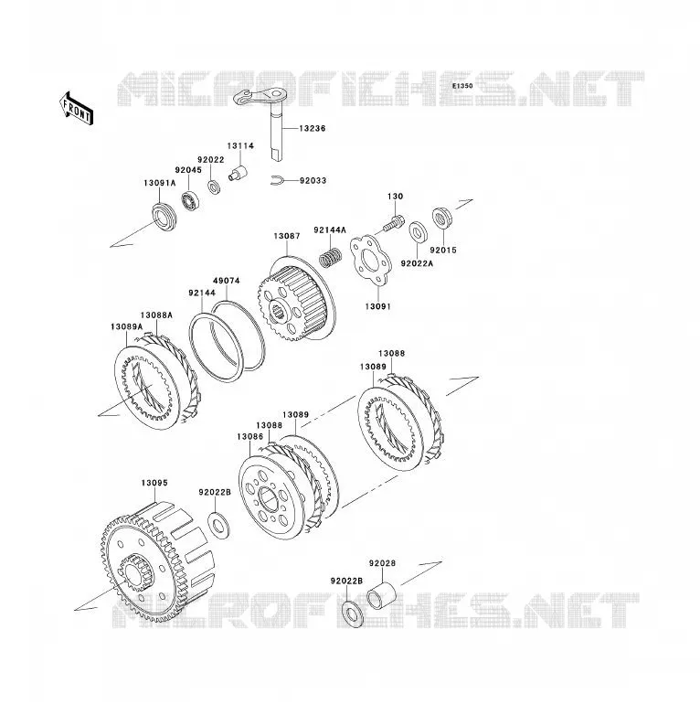 EMBRAYAGE Kawasaki TOUT-TERRAIN 80 1991 KX80  KX80-T1