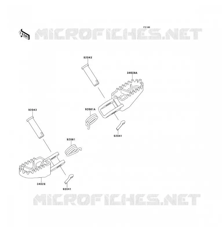 REPOSE PIED Kawasaki TOUT-TERRAIN 80 1991 KX80  KX80-T1