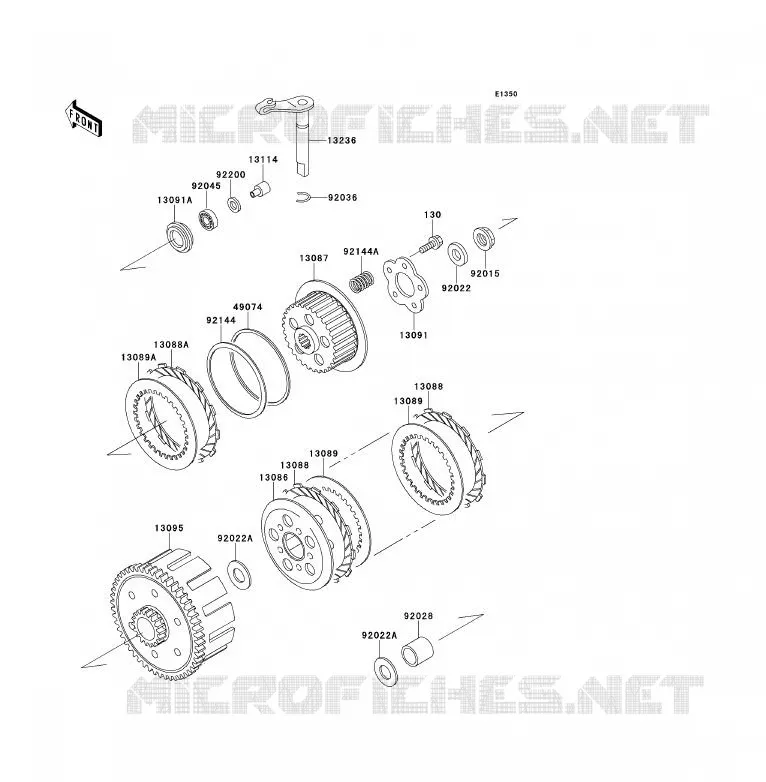 EMBRAYAGE Kawasaki TOUT-TERRAIN 80 1992 KX80  KX80-T2