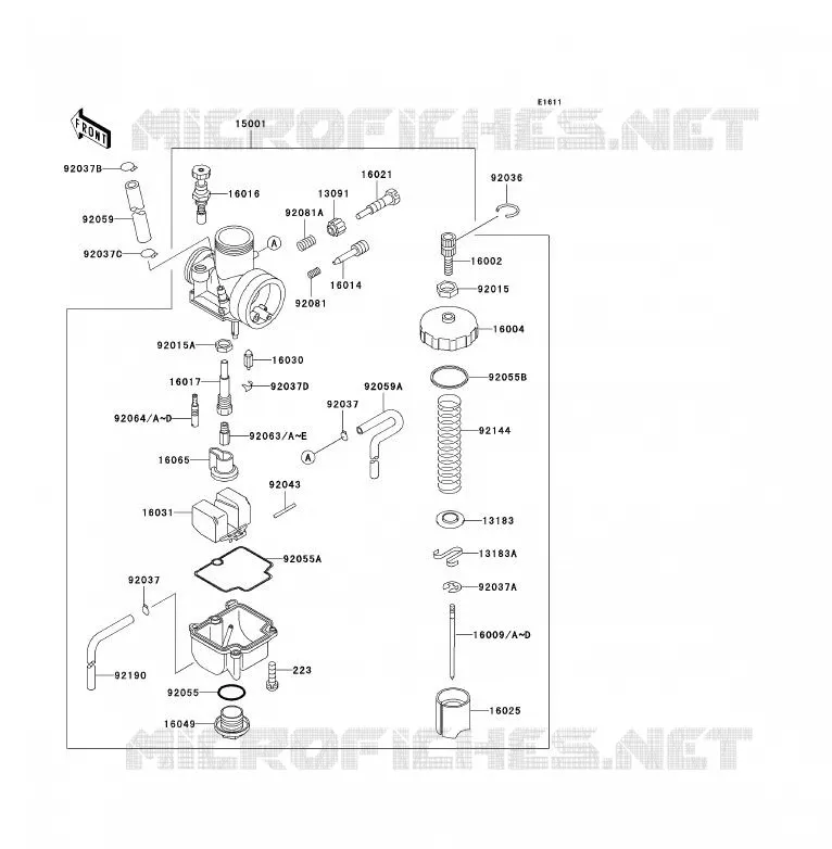 CARBURATEUR Kawasaki TOUT-TERRAIN 80 1992 KX80  KX80-T2