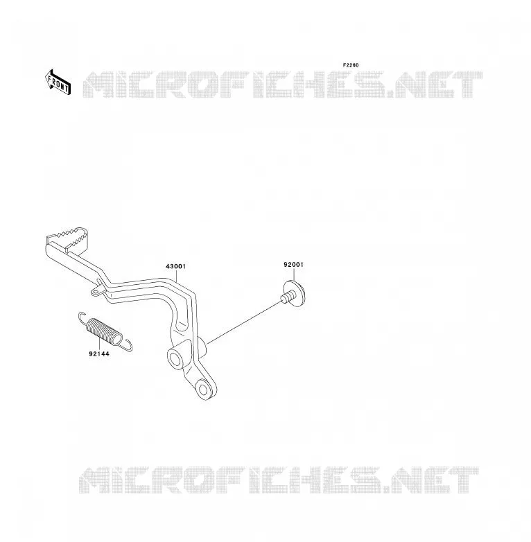 PEDALE DE FREIN Kawasaki TOUT-TERRAIN 80 1992 KX80  KX80-T2