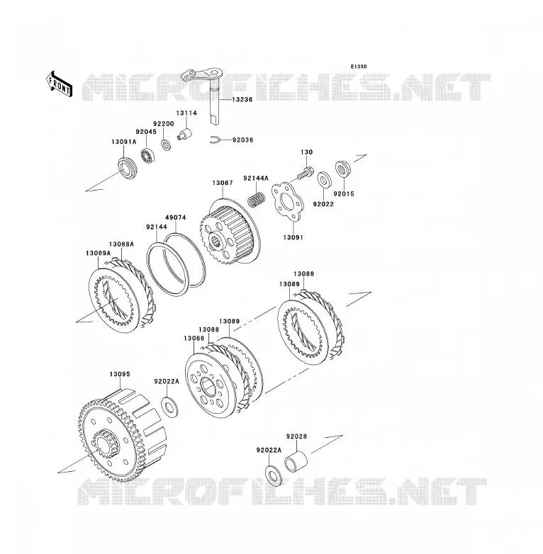 EMBRAYAGE Kawasaki TOUT-TERRAIN 80 1993 KX80  KX80-T3