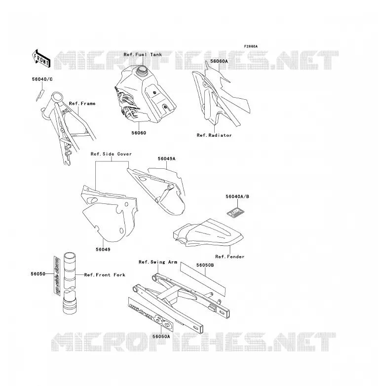 LABEL Kawasaki TOUT-TERRAIN 80 1993 KX80  KX80-T3
