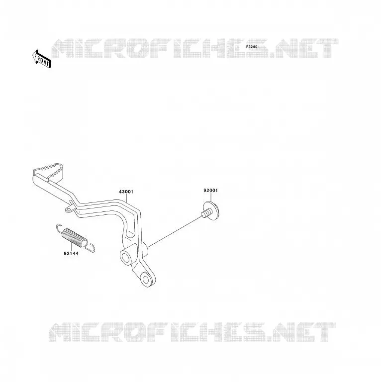 PEDALE DE FREIN Kawasaki TOUT-TERRAIN 80 1993 KX80  KX80-T3