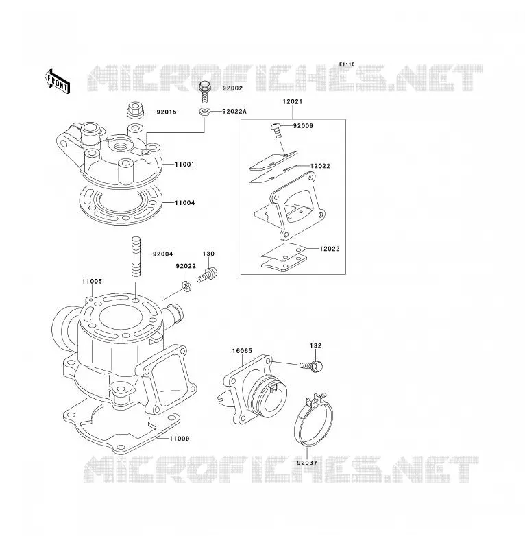 CULASSE/CYLINDRE Kawasaki TOUT-TERRAIN 80 1994 KX80  KX80-T4