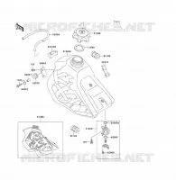 RESERVOIR CARBURANT pour Kawasaki KX80 1995