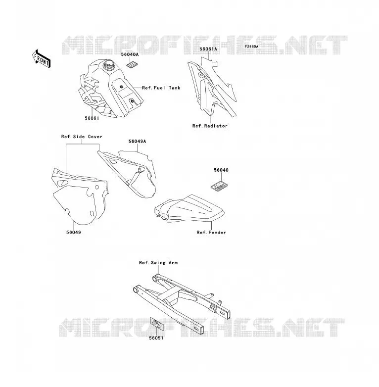 LABEL Kawasaki TOUT-TERRAIN 80 1995 KX80  KX80-V5