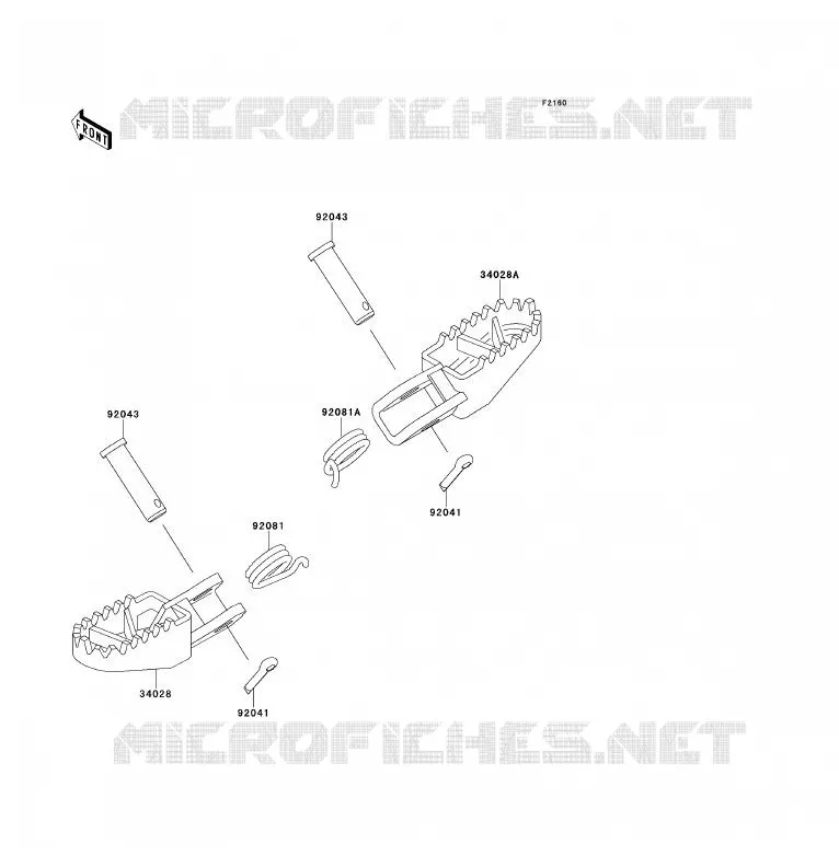 REPOSE PIED Kawasaki TOUT-TERRAIN 80 1995 KX80  KX80-V5