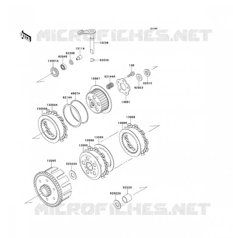 EMBRAYAGE Kawasaki TOUT-TERRAIN 80 1996 KX80  KX80-V6
