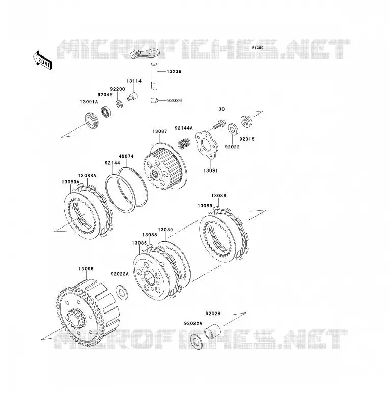EMBRAYAGE Kawasaki TOUT-TERRAIN 80 1997 KX80  KX80-V7