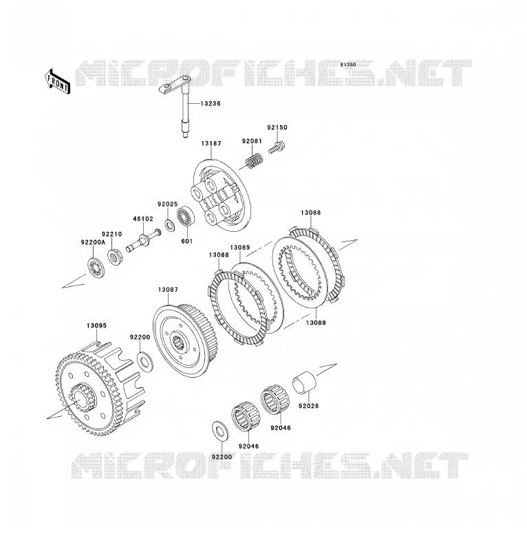 EMBRAYAGE Kawasaki TOUT-TERRAIN 80 1998 KX80  KX80-W1