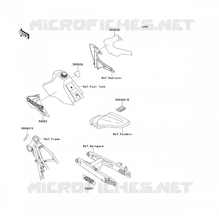 LABEL Kawasaki TOUT-TERRAIN 80 1998 KX80  KX80-W1