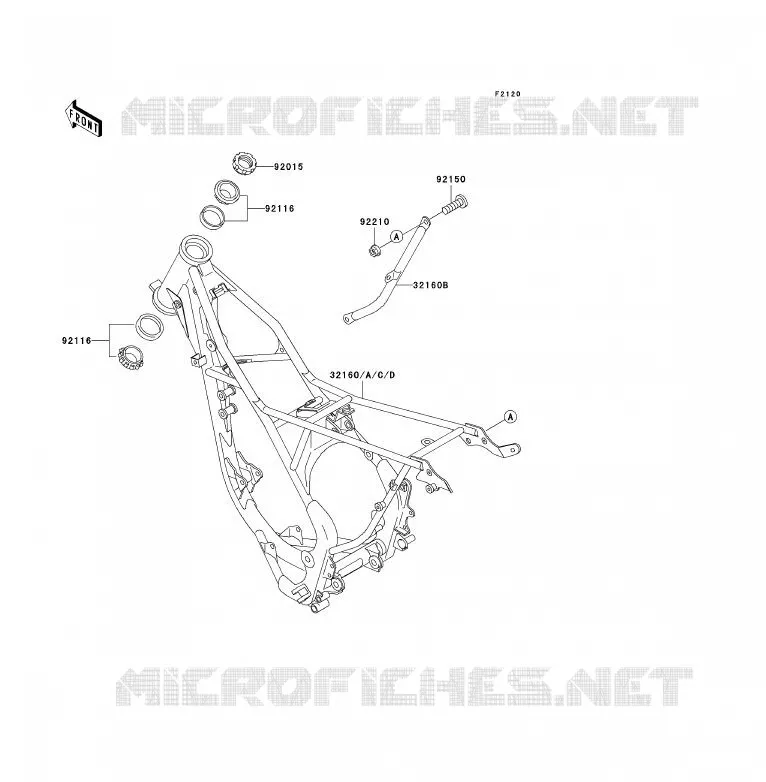 CH&Acirc;SSIS Kawasaki TOUT-TERRAIN 80 1999 KX80  KX80-W2