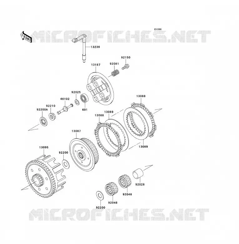 EMBRAYAGE Kawasaki TOUT-TERRAIN 80 1999 KX80  KX80-W2