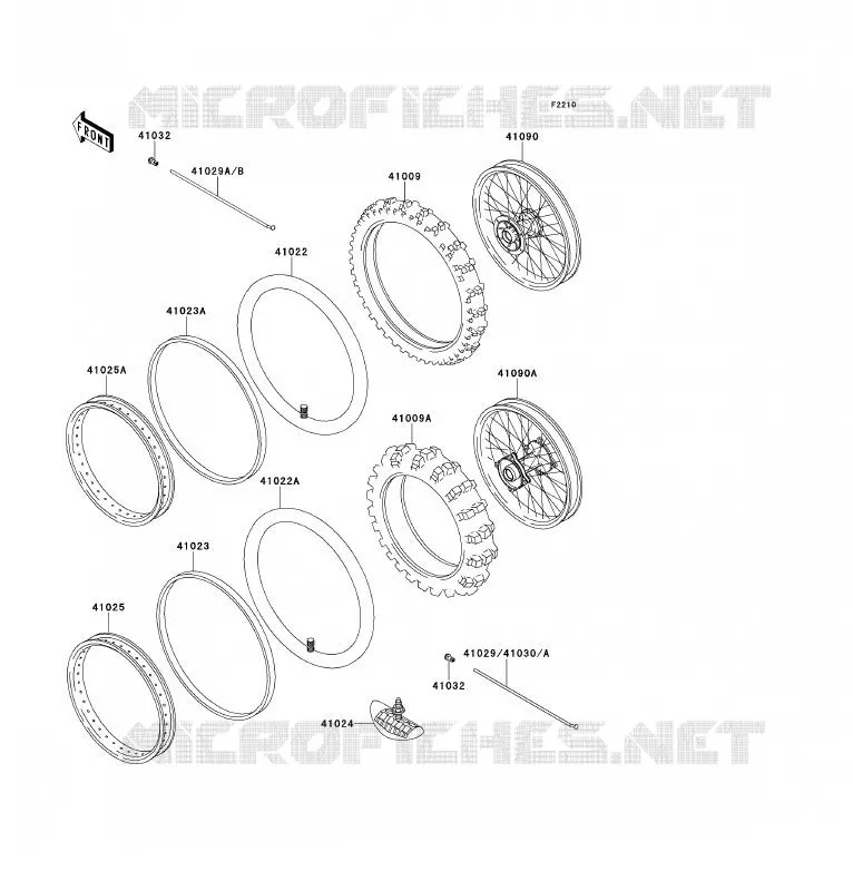 ROUE/PNEUS Kawasaki TOUT-TERRAIN 80 2000 KX80  KX80-W3
