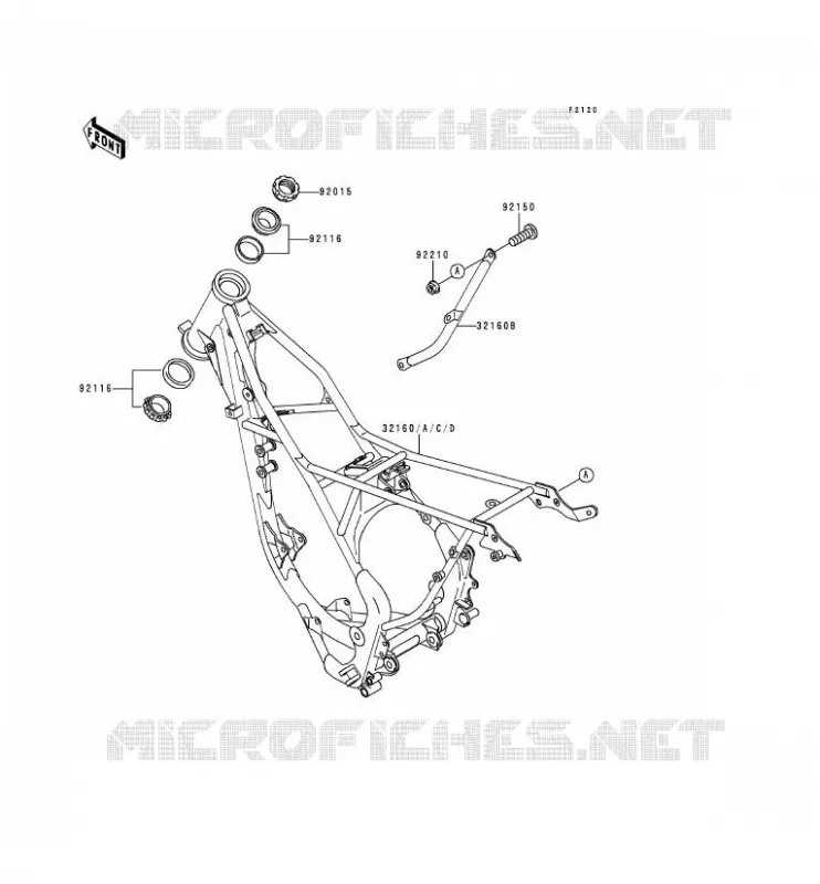 CH&Acirc;SSIS Kawasaki TOUT-TERRAIN 80 1998 KX80  KX80-X1