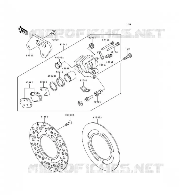 FREIN ARRIERE Kawasaki TOUT-TERRAIN 80 1998 KX80  KX80-X1