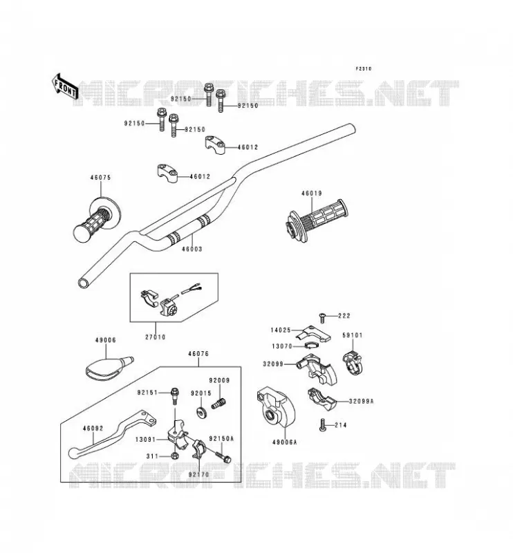 GUIDON Kawasaki TOUT-TERRAIN 80 1998 KX80  KX80-X1