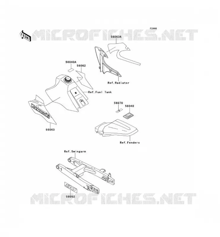 LABEL Kawasaki TOUT-TERRAIN 80 2000 KX80  KX80-X3