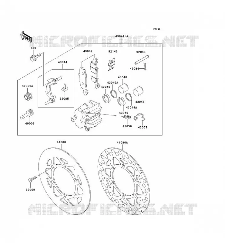 FREIN AVANT Kawasaki TOUT-TERRAIN 80 1998 KX80  KX80-Y1