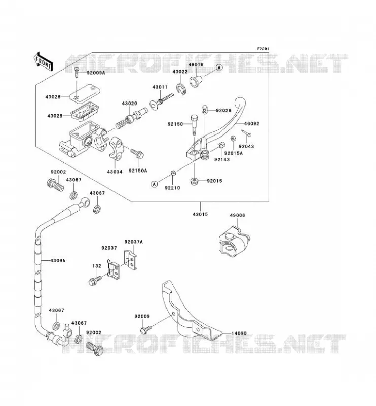 MAITRE CYLINDRE AV Kawasaki TOUT-TERRAIN 80 1998 KX80  KX80-Y1