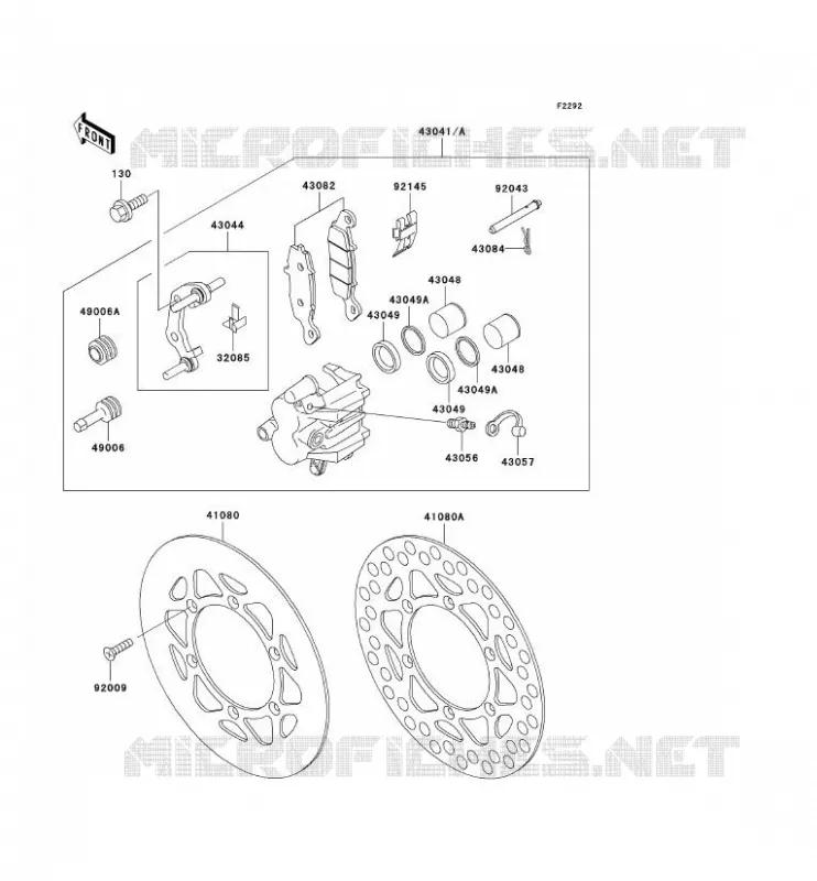 FREIN AVANT Kawasaki TOUT-TERRAIN 80 1998 KX80  KX80-Y1