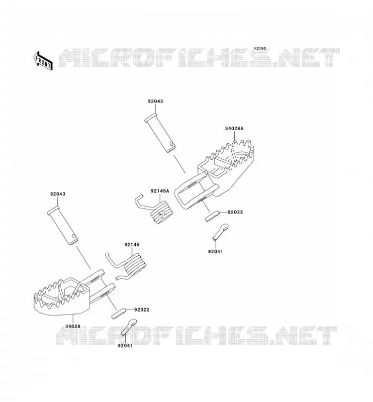 REPOSE PIED Kawasaki TOUT-TERRAIN 80 1998 KX80  KX80-Y1