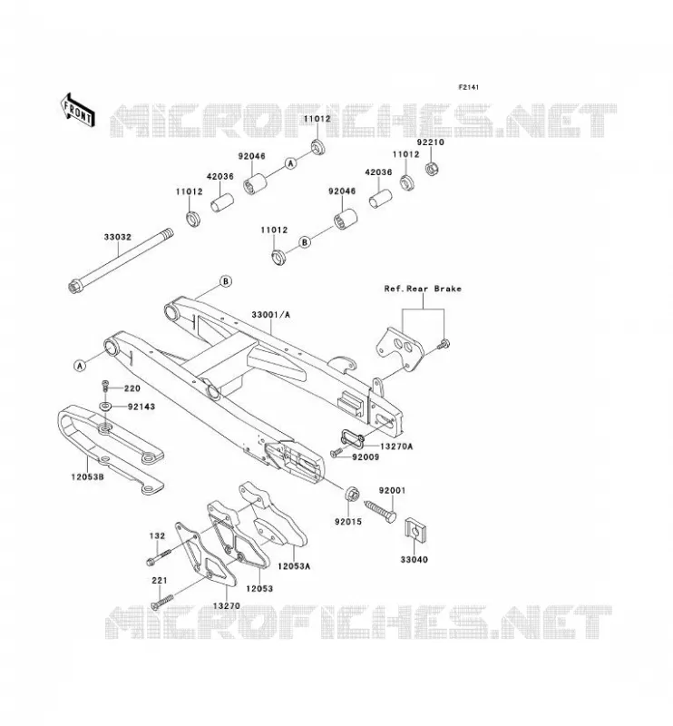 BRAS OSCILLANT Kawasaki TOUT-TERRAIN 80 2000 KX80  KX80-Y3