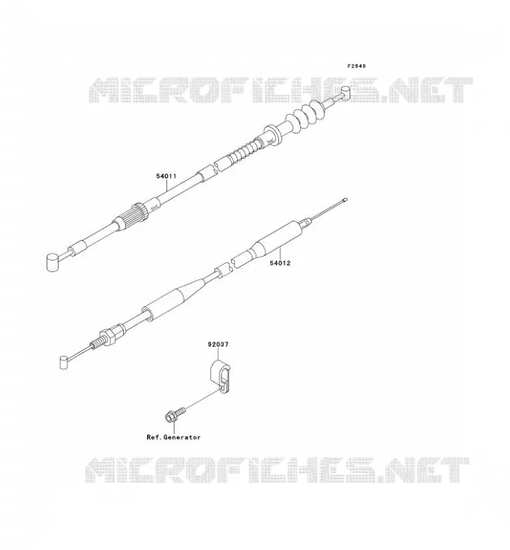 CABLES Kawasaki TOUT-TERRAIN 80 2000 KX80  KX80-Y3