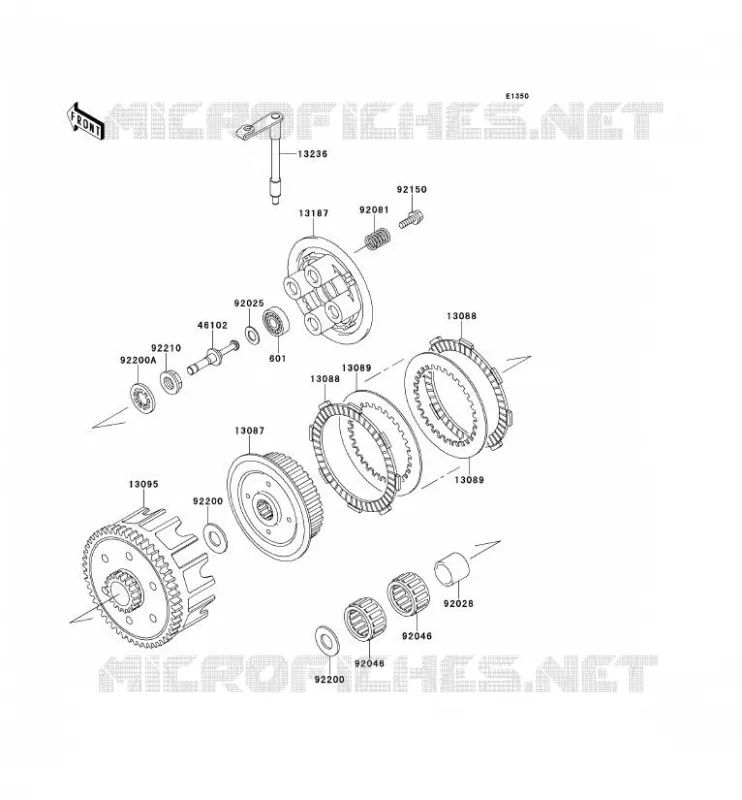 EMBRAYAGE Kawasaki TOUT-TERRAIN 80 2000 KX80  KX80-Y3