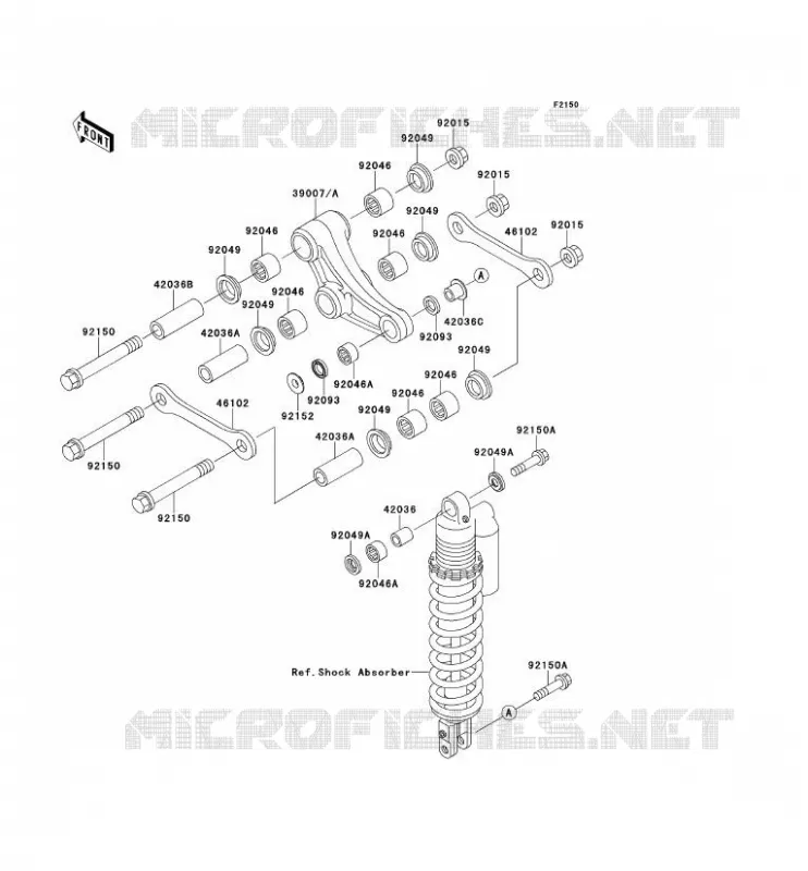 SUSPENSION Kawasaki TOUT-TERRAIN 80 2000 KX80  KX80-Y3