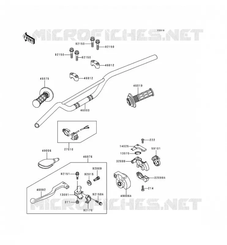 GUIDON Kawasaki TOUT-TERRAIN 80 1998 KX80  KX80-Z1