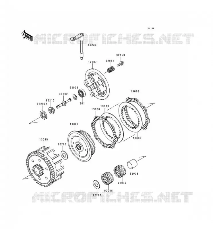 EMBRAYAGE Kawasaki TOUT-TERRAIN 80 1999 KX80  KX80-Z2