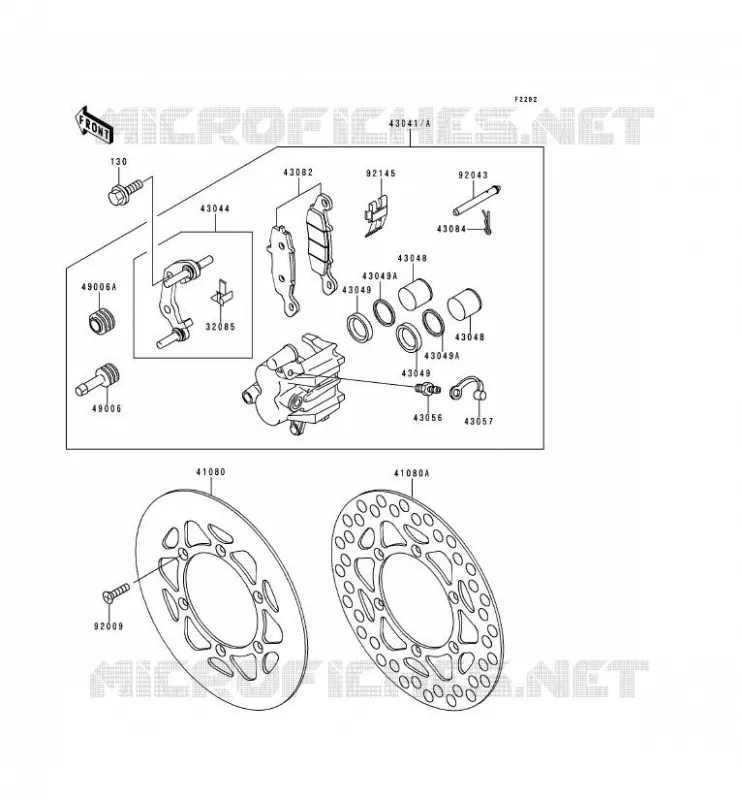 FREIN AVANT Kawasaki TOUT-TERRAIN 80 1999 KX80  KX80-Z2