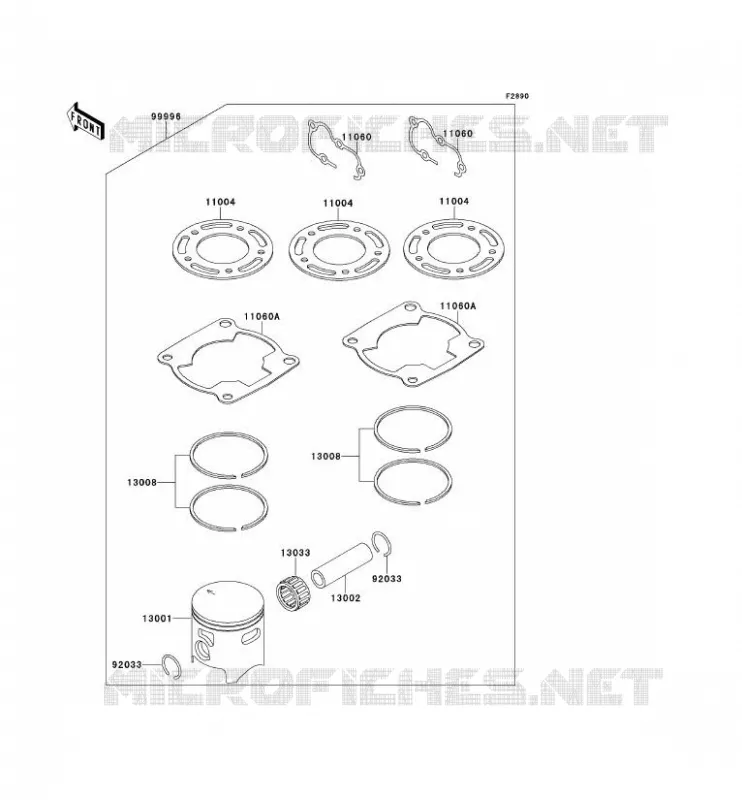 PIECE EN OPTION(KIT TOIT) Kawasaki TOUT-TERRAIN 80 2000 KX80  KX80-Z3