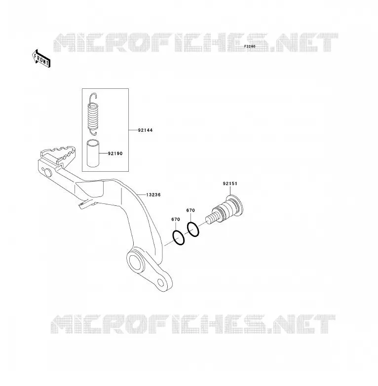 PEDALE DE FREIN Kawasaki TOUT-TERRAIN 85 2001 KX85 - KX85 II  KX85-A1