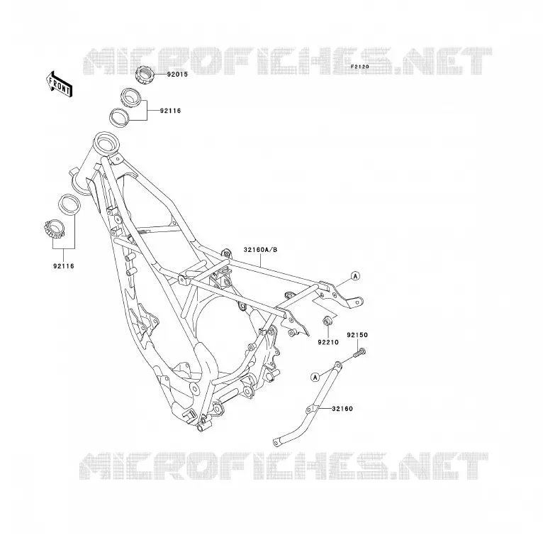 CH&Acirc;SSIS Kawasaki TOUT-TERRAIN 85 2002 KX85 - KX85 II  KX85-A2