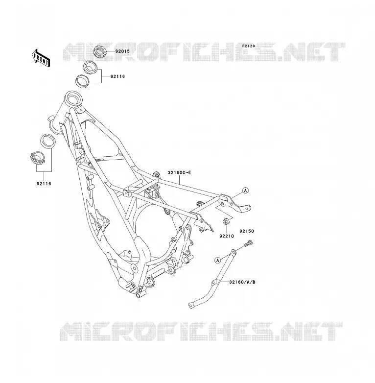 CH&Acirc;SSIS Kawasaki TOUT-TERRAIN 85 2002 KX85 - KX85 II  KX85-A2