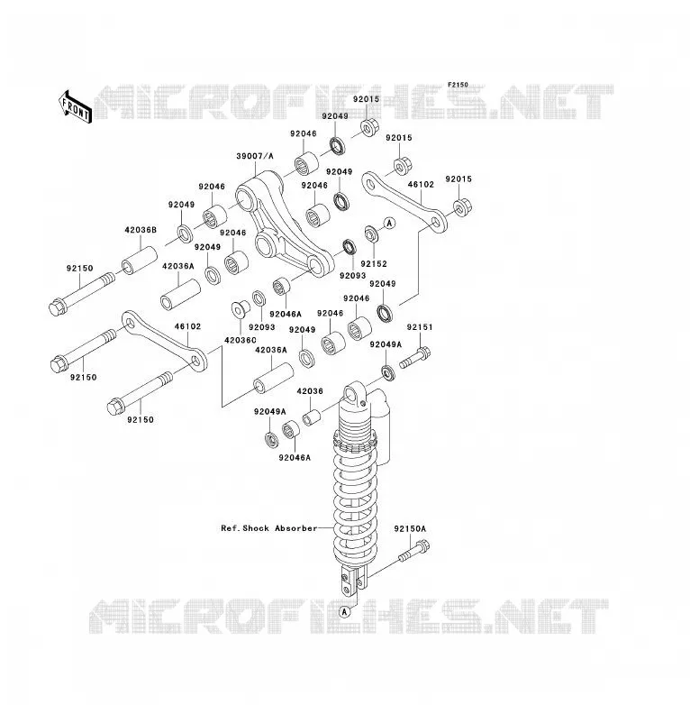 SUSPENSION Kawasaki TOUT-TERRAIN 85 2003 KX85 - KX85 II  KX85-A3