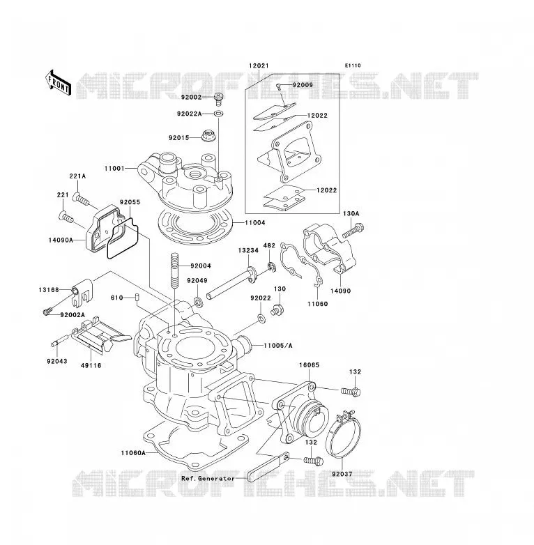 CULASSE/CYLINDRE Kawasaki TOUT-TERRAIN 85 2003 KX85 - KX85 II  KX85-A3