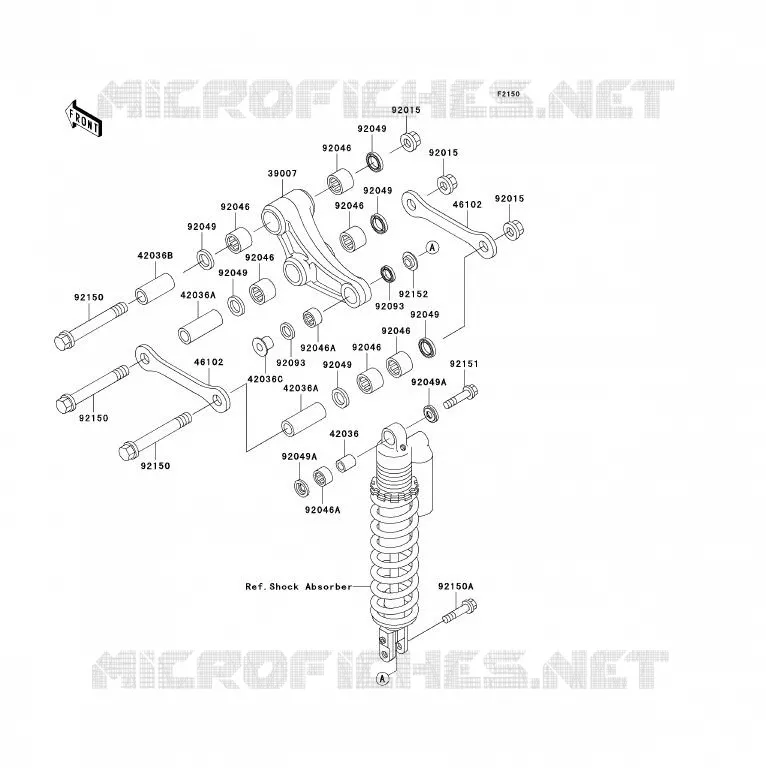 SUSPENSION ARRI&Egrave;RE Kawasaki TOUT-TERRAIN 85 2003 KX85 - KX85 II  KX85-A3