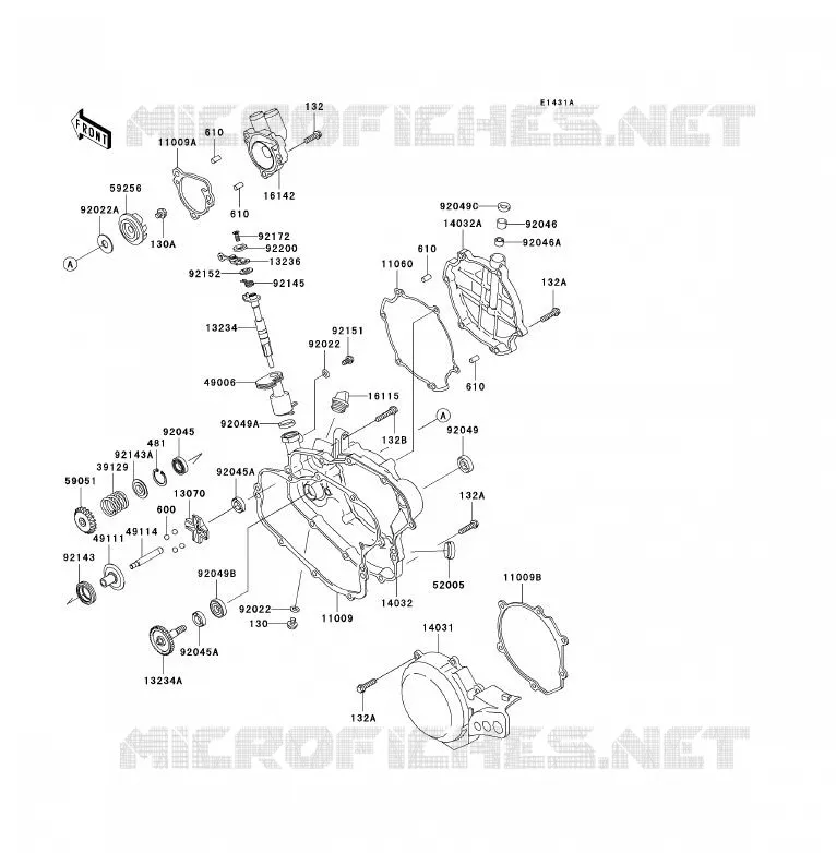 COUVERCLES MOTEUR Kawasaki TOUT-TERRAIN 85 2004 KX85 - KX85 II  KX85-A4